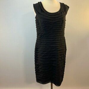 Dressbarn Collection Women's black ruffle Dress - Size 10